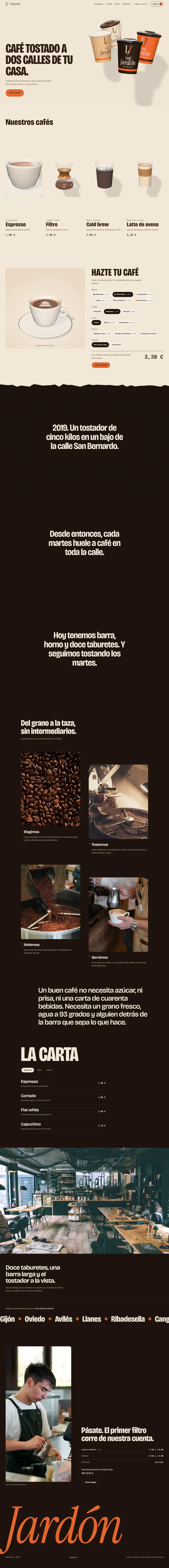 Portada de Café Jardón con vasos de café en 3D